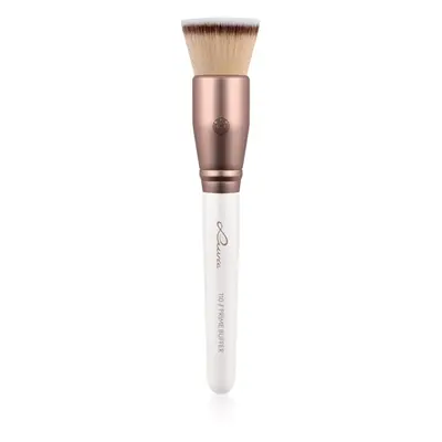 Luvia Cosmetics Prime Vegan Prime Buffer kúpos ecset sminkeléshez Pearl White / Metallic Coffee 