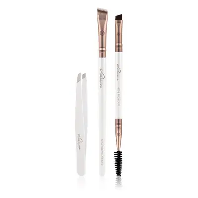 Luvia Cosmetics Prime Vegan Brow Kit Szemöldökformázó készlet Pearl White / Metallic Coffee Brow