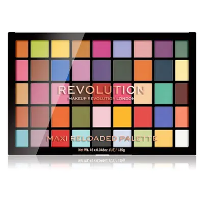 Makeup Revolution Maxi Reloaded Palette púderes szemhéjfesték paletta árnyalat Monster Mattes 45