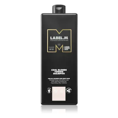 label.m Cool Blonde Toning Shampoo sampon semlegesíti a sárgás tónusokat 1000 ml