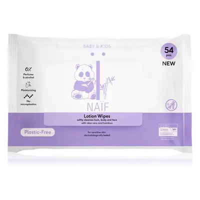 Naif Baby & Kids Lotion Wipes nedves törlőkendők gyermekeknek születéstől kezdődően 54 db