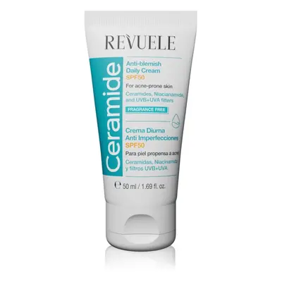 Revuele Ceramide Anti-Blemish Daily Cream nappali védőkrém problémás és pattanásos bőrre SPF 50 