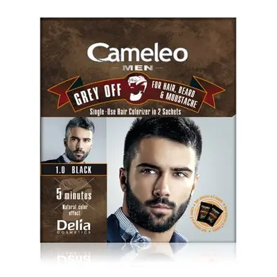 Delia Cosmetics Cameleo Men egyszer használatos festék az ősz haj azonnali fedésére árnyalat 1.0