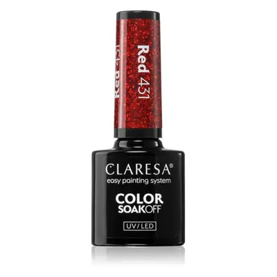 Claresa SoakOff UV/LED Color Warm Feelings géles körömlakk árnyalat RED 431 5 g