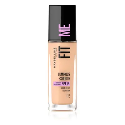 MAYBELLINE NEW YORK Fit Me! folyékony make-up az élénk és kisimított arcbőrért árnyalat 115 Ivor