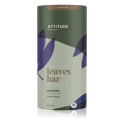 Attitude Leaves Bar Deodorant alumínium sótól mentes dezodor Herbal Musk 85 g