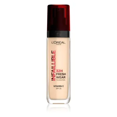 L’Oréal Paris Infaillible 32H Fresh Wear tartós folyékony alapozó árnyalat 015 Porcelain 30 ml