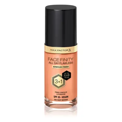 Max Factor Facefinity All Day Flawless tartós alapozó SPF 20 árnyalat C82 Deep Bronze 30 ml