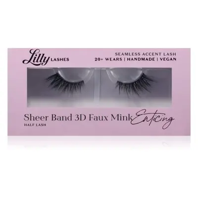 Lilly Lashes Sheer Band 3D Faux Mink Half Lash műszempillák típus Enticing 1 pár