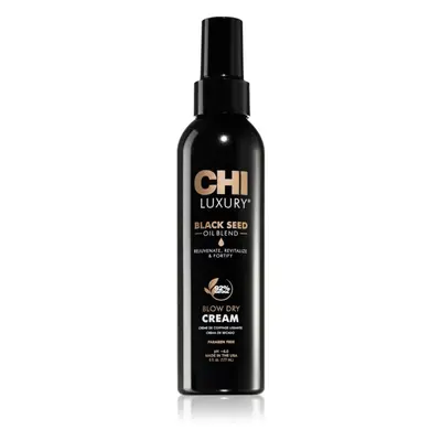 CHI Luxury Black Seed Oil Blow Dry Cream tápláló termovédő krém hajegyenesítésre 177 ml