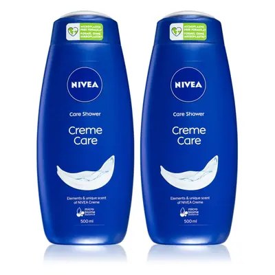 NIVEA Creme Care krémes tusoló gél takarékos kiszerelés 2 x 500 ml