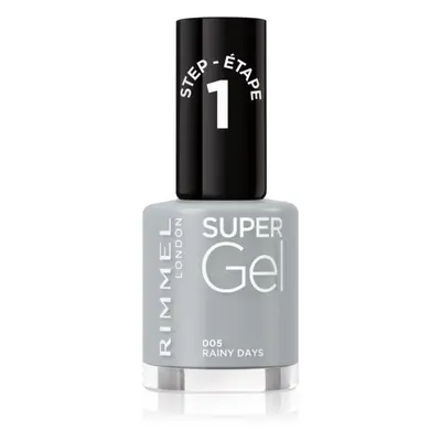 Rimmel Super Gel géles körömlakk UV/LED lámpa használata nélkül árnyalat 005 Rainy Days 12 ml