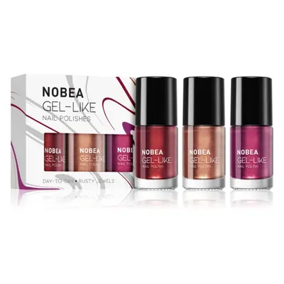 NOBEA Day-to-Day Best of Nude Nails Set körömlakk szett Rusty Jewels