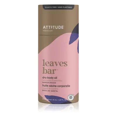 Attitude Leaves Bar Dry Body Oil szilárd testápoló olaj Sandalwood 85 g