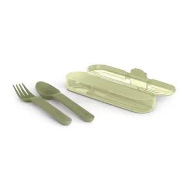 Suavinex Go Natural Cutlery Set étkészlet 12 m+ Green 3 db