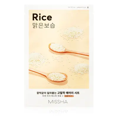 Missha Airy Fit Rice arcmaszk tisztító és frissítő hatással 19 g