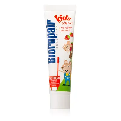 Biorepair Kids 0-6 Strawberry fogkrém gyermekeknek a fogzománc megújítására Strawberry 50 ml