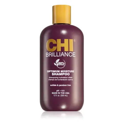 CHI Brilliance Optimum Moisture Shampoo hidratáló sampon a fénylő és selymes hajért 355 ml