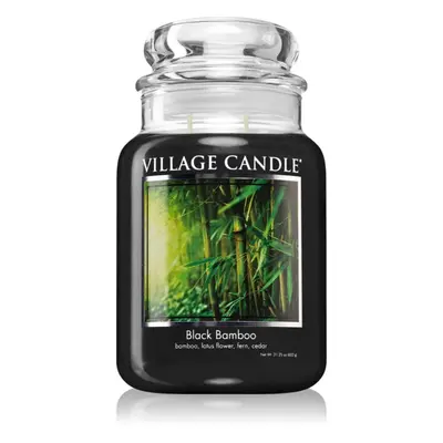 Village Candle Black Bamboo illatgyertya (Glass Lid) 602 g