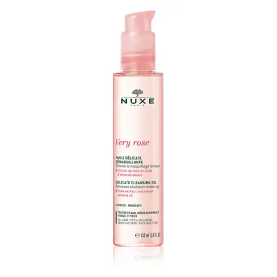 Nuxe Very Rose gyengéden tisztító olaj az arcra és a szemekre 150 ml