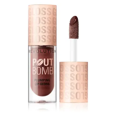 Makeup Revolution Pout Bomb ajakfény nagyobbító hatás árnyalat Espresso Cool Nude 4.6 ml