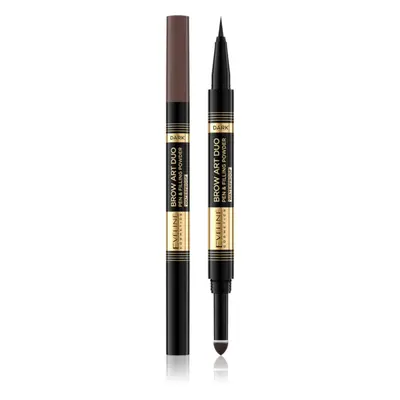 Eveline Cosmetics Brow Art Duo Kétoldalú szemöldök ceruza árnyalat Dark 8 g