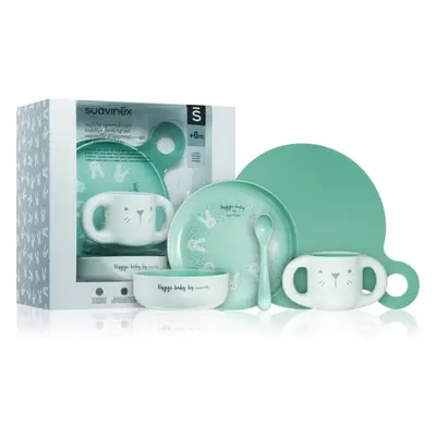 Suavinex Hygge Toddler Feeding Set etetőszett gyermekeknek 6 m+ Green 5 db