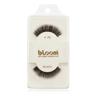 Bloom Natural ragasztható műszempilla természetes hajból No. 20 (Black) 1 cm