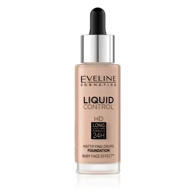 Eveline Cosmetics Liquid Control folyékony make-up pipettával árnyalat 025 Light Rose 32 ml