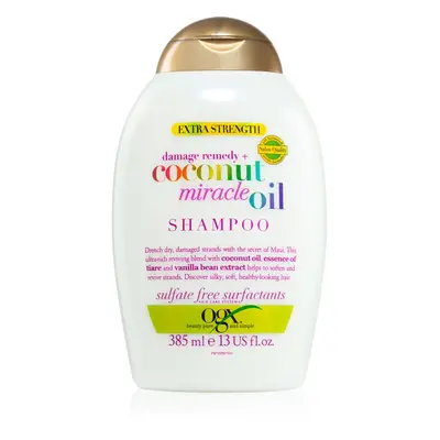 OGX Coconut Miracle Oil hajerősítő sampon a sérült hajra kókuszolajjal 385 ml