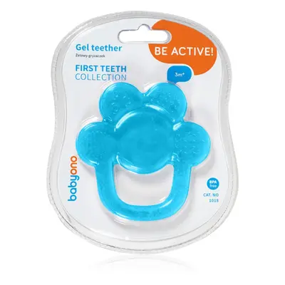 BabyOno Be Active Gel Teether rágóka Flower Blue 1 db