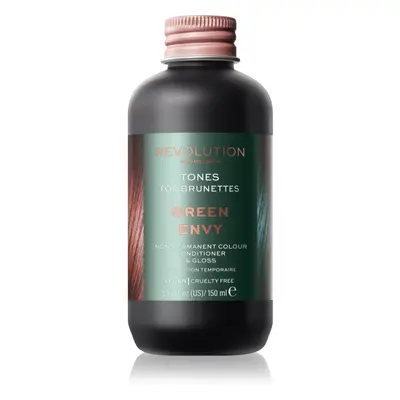 Revolution Haircare Tones For Brunettes tonizáló balzsam a barna árnyalatú hajra árnyalat Green 