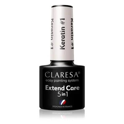 Claresa Extend Care 5 in 1 Keratin bázis lakk zselés műkörömhöz tápláló hatással árnyalat #1 5 g