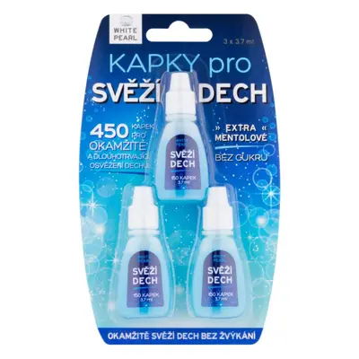 White Pearl Dental Care cseppek a lehelet frissítésére 3 x 3.7 ml