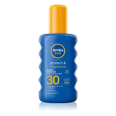 NIVEA SUN Protect & Moisture hidratáló napozó spray SPF 30 200 ml