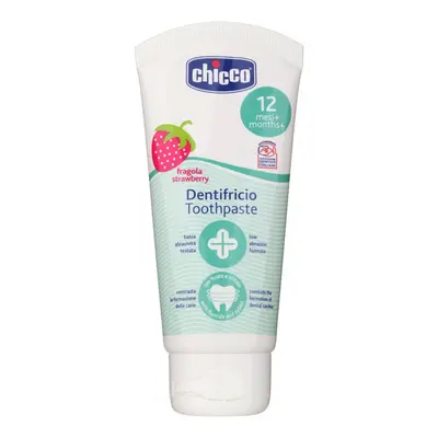 Chicco Oral Care Toothpaste fogkrém gyermekeknek íz Strawberry 12 m+ 50 ml