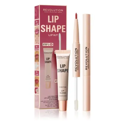 Makeup Revolution Lip Shape Kit ajakápoló készlet árnyalat Rose Pink 1 db