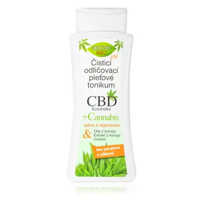 Bione Cosmetics Cannabis CBD arctisztító és sminkeltávolító tonik CBD-vel 255 ml