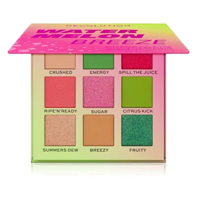 Makeup Revolution Hot Shot Watermelon szemhéjfesték paletta árnyalat Breeze 9 g