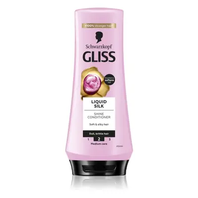 Schwarzkopf Gliss Liquid Silk regeneráló balzsam az erős és fénylő hajért 200 ml