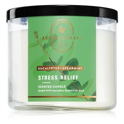 Bath & Body Works Stress Relief Eucalyptus & Spearmint illatgyertya Stress Relief 411 g