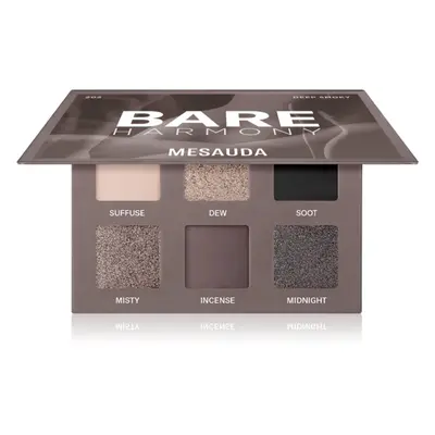 Mesauda Milano Bare Harmony szemhéjfesték paletta árnyalat 202 Deep Smoky 6x1 g