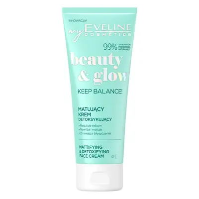 Eveline Cosmetics Beauty & Glow Keep Balance! mattító krém méregtelenítő hatással 75 ml