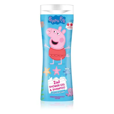 Peppa Pig Shower gel & Shampoo tusfürdő gél és sampon 2 in 1 gyermekeknek Cherry 300 ml