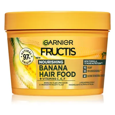 Garnier Fructis Banana Hair Food tápláló hajpakolás száraz hajra 390 ml