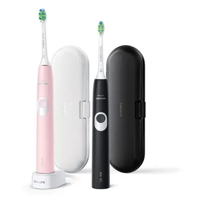 Philips Sonicare 4300 HX6800/35 szónikus elektromos fogkefe, 2 test Black and Pink 1 db