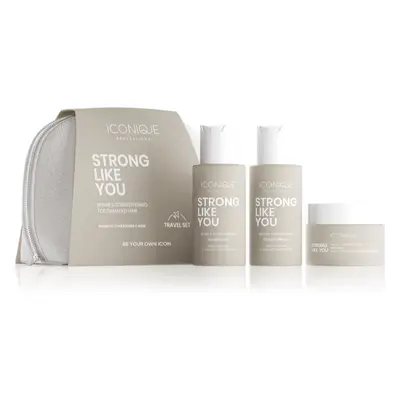 ICONIQUE Professional STRONG LIKE YOU Repair & Strengthening Set utazási készlet a károsult hajr