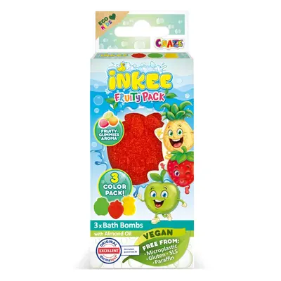 Craze INKEE Fruity Pack fürdőgolyó gyermekeknek 3x15 g