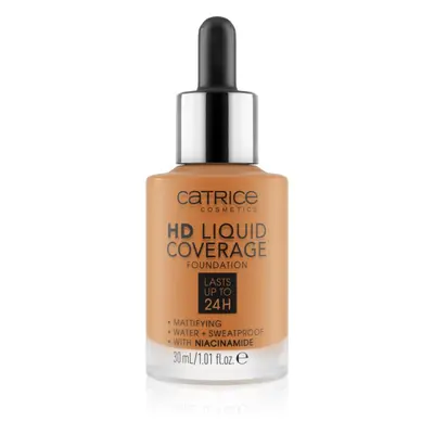 Catrice HD Liquid Coverage Foundation vízálló folyékony make-up matt hatással árnyalat 082 Warm 