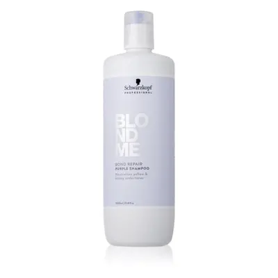 Schwarzkopf Professional Blondme Bond Repair Purple Shampoo lila sampon szőke hajra 1000 ml